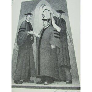 Grant Wood Honorary Degree Vintage Print Lithograph 30150